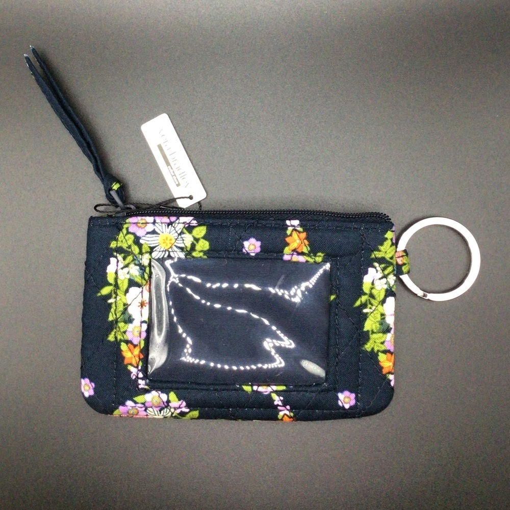 Vera Bradley Navy Floral Key Holder - Picture 2 of 5